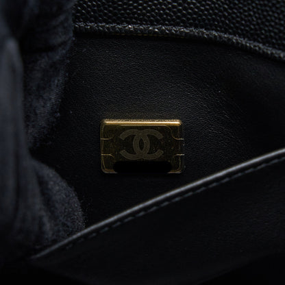 Chanel 22K Coco First Caviar Leather Black GHW (Microchip)