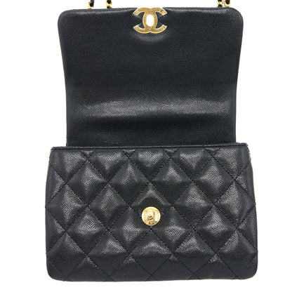 Chanel 22K Coco First Caviar Leather Black GHW (Microchip)