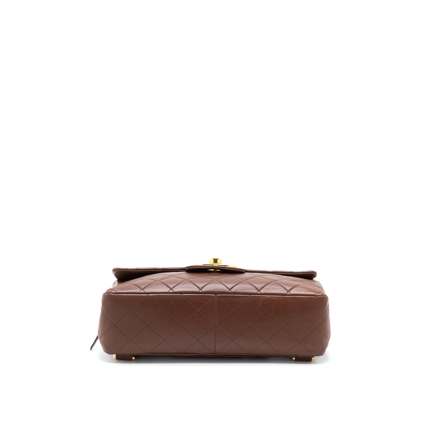 Chanel Vintage Classic Timeless Backpack Lambskin Brown GHW
