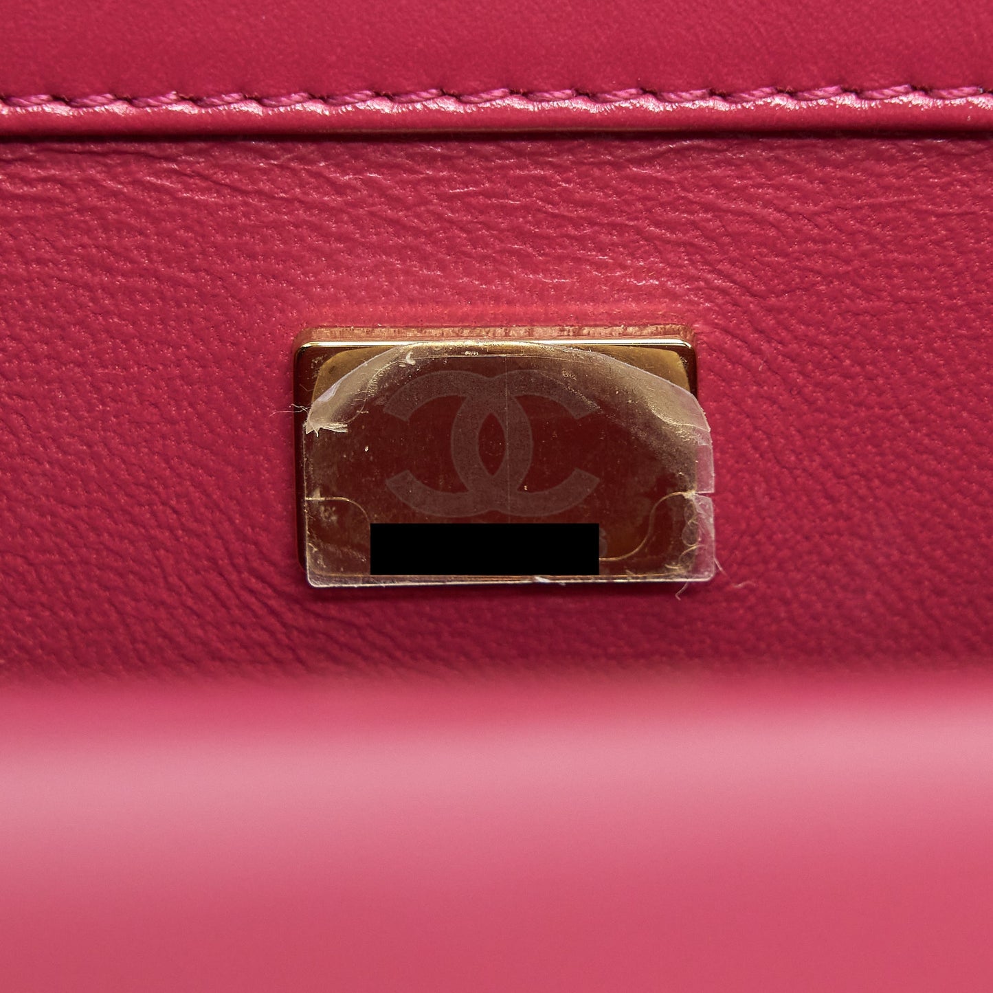 Chanel 21A Small Gold Crush Flap Bag With Chain Calfskin Raspberry Pink GHW (Microchip)