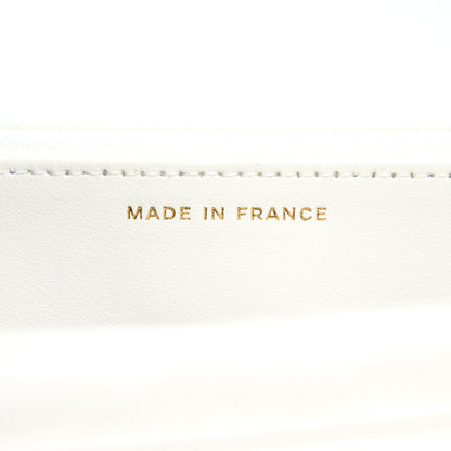 Chanel Classic Wallet On Chain Caviar White LGHW (Microchip)
