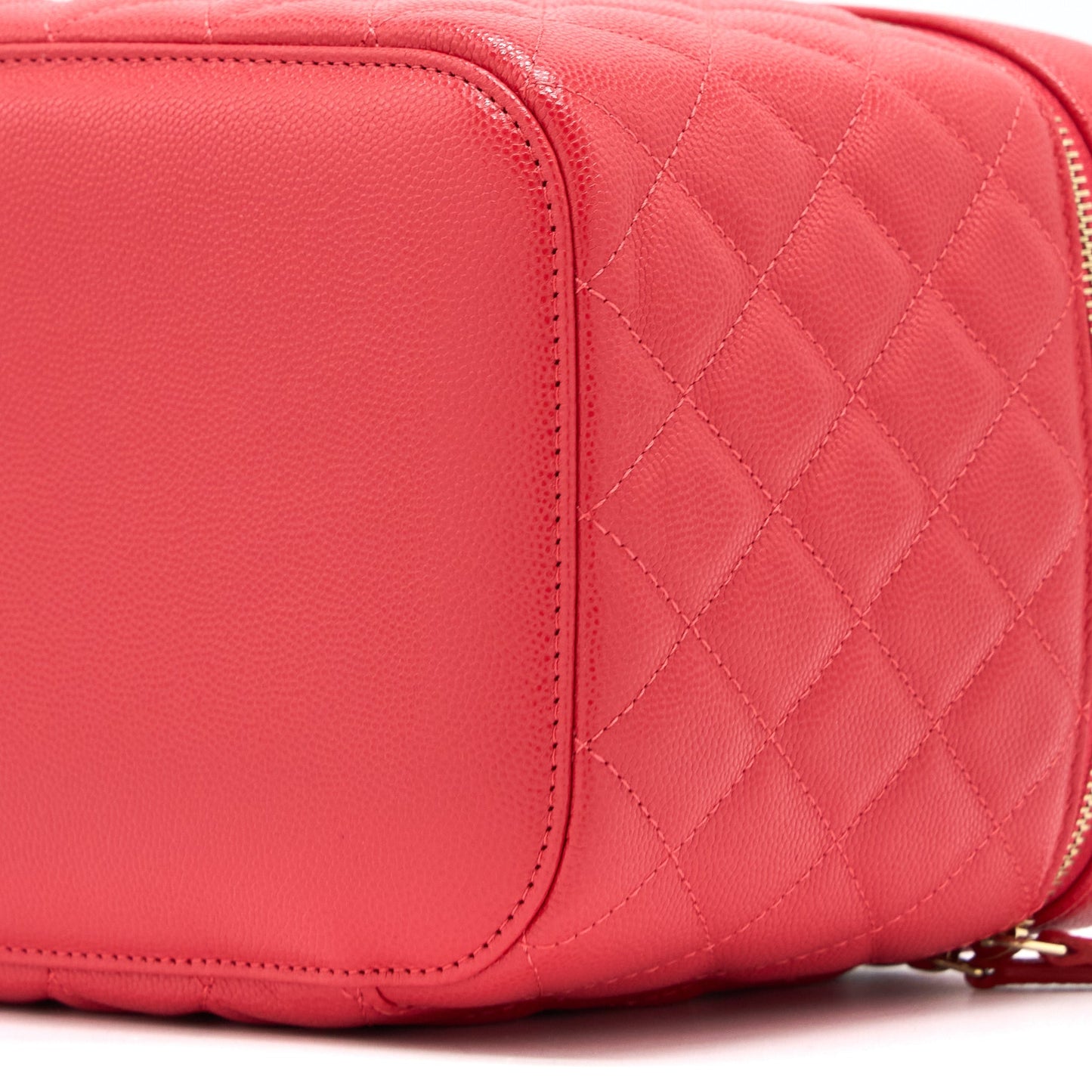 Chanel Top Handle Vanity Case Caviar Red LGHW
