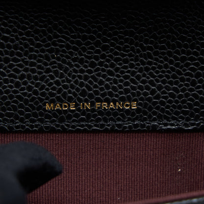 Chanel Classic Flap Card Holder Caviar Leather Black LGHW