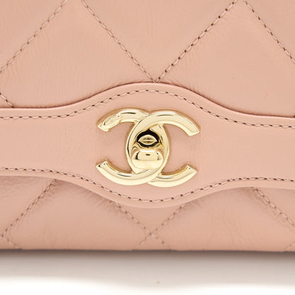 Chanel Seasonal Flap Bag Aged Calfskin Pink LGHW