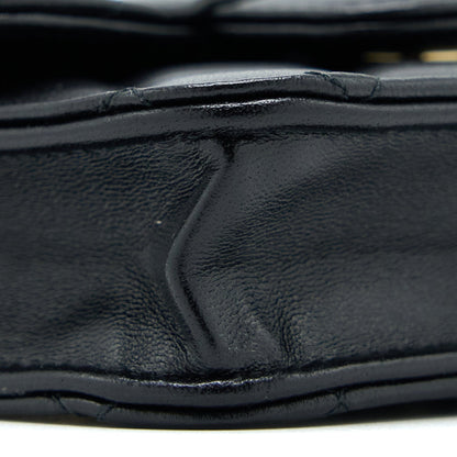 Chanel Mini Top Handle Flap Bag Lambskin Black LGHW