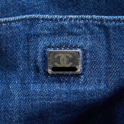 Chanel COCO Beach Denim Tote Bag SHW (Microchip)