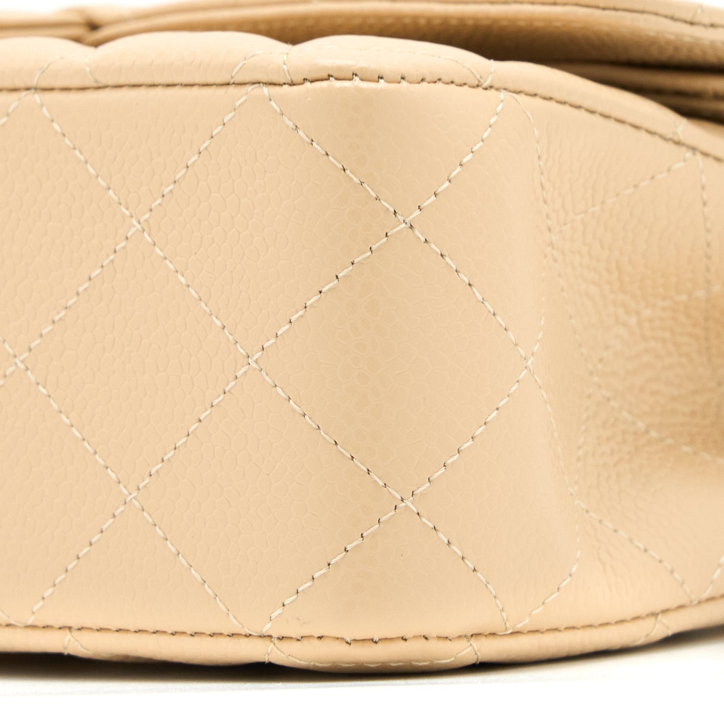Chanel Medium Classic Double Flap Bag Caviar Beige GHW