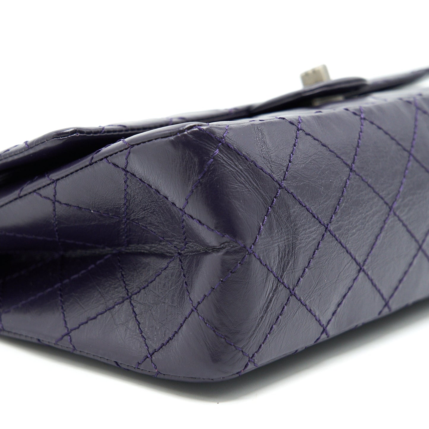 Chanel Reissue 226 in Dark Purple with silver ruthenium hardware
