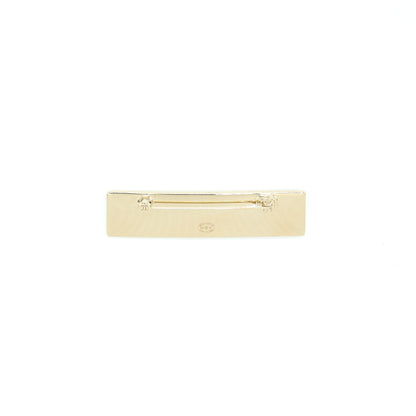 Chanel Letter Chanel Brooch Light Gold Tone
