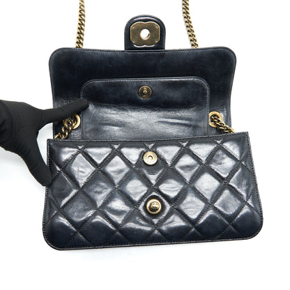 Chanel Perfect Edge Flap Bag With Calfskin Ruthenium GHW