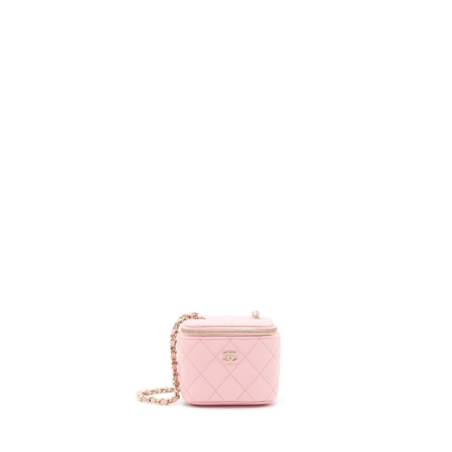 Chanel 22C Mini Vanity With Chain Caviar Pink LGHW