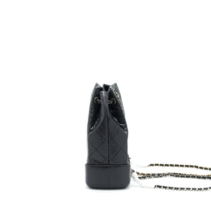 Chanel Small Gabrielle Backpack Calfskin Black With Multicolour Hardware