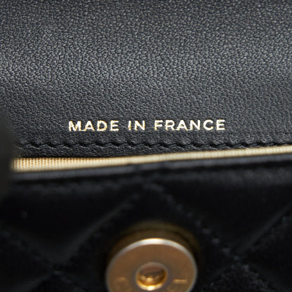 Chanel 2021 Pearl Crush Belt Bag Black with GHW