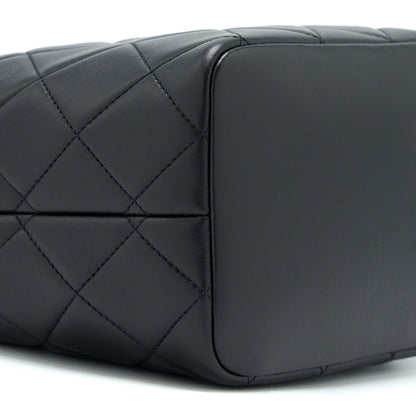 Chanel 22S Detail Handle Hobo Crossbody Bag Lambskin Black GHW(Microchip)