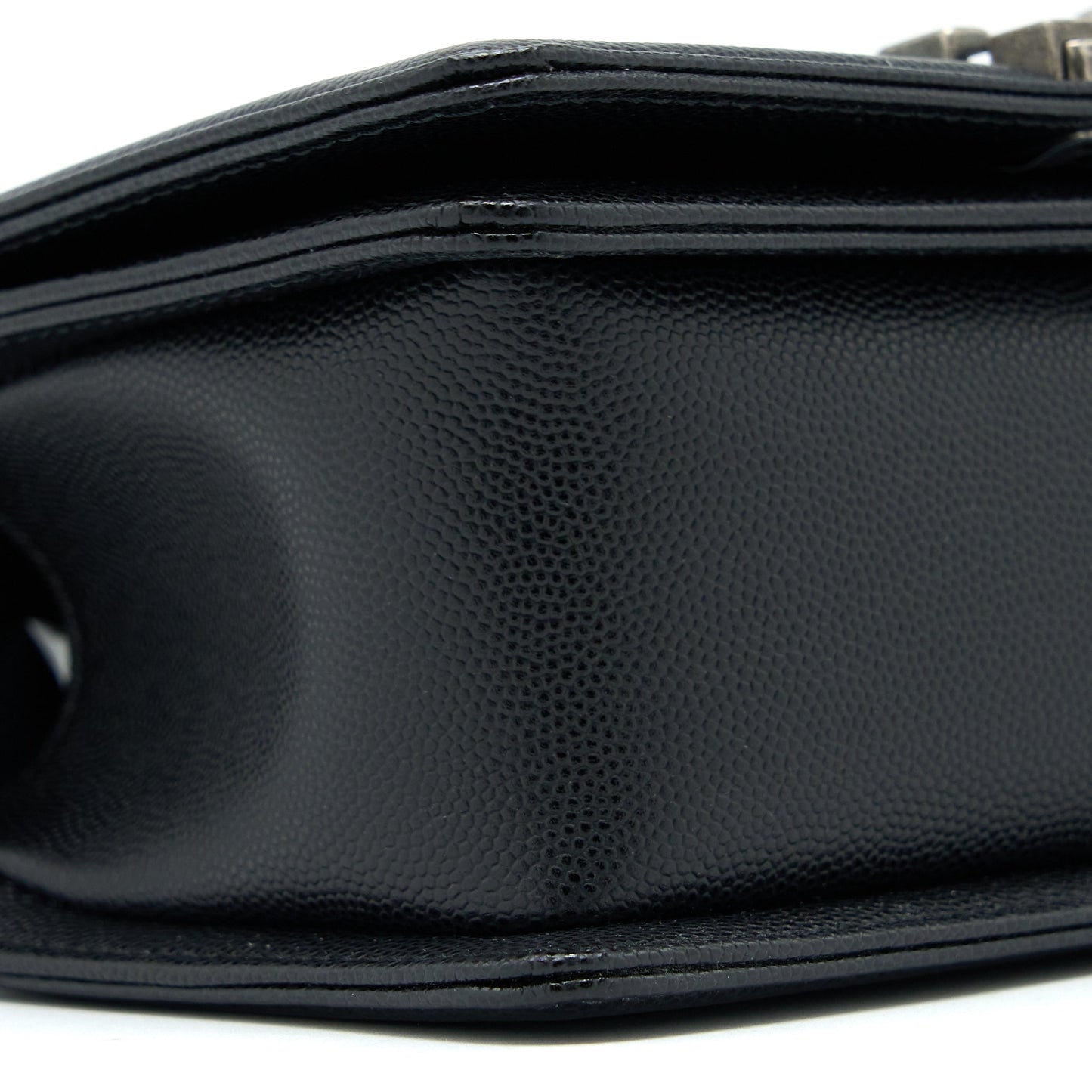 Chanel Small Boy Bag Caviar Black Ruthenium Hardware (Microchip)
