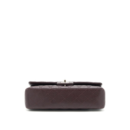 Chanel Medium Classic double Flap bag Caviar Burgundy SHW