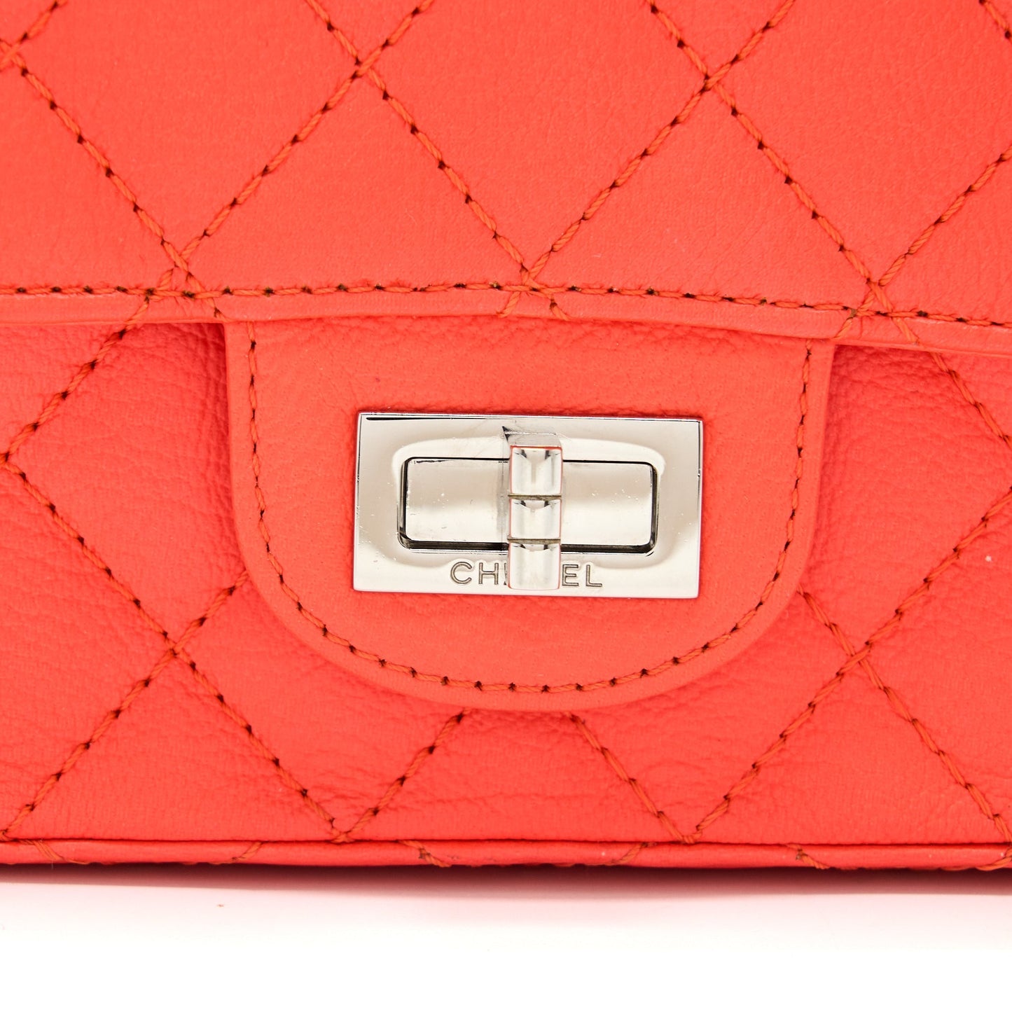 Chanel Mini 2.55 reissue flap bag Hot Orange SHW