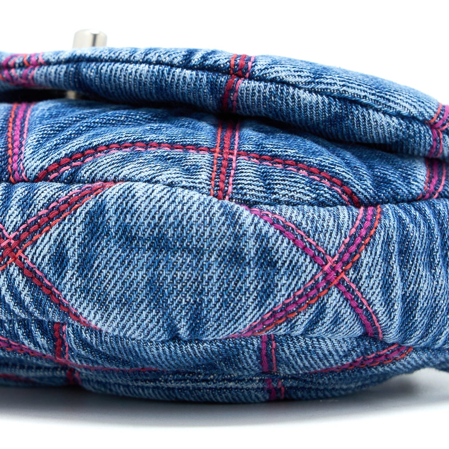 Chanel 22S Coco Beach Denim Mini Saddle Bag Denim Blue SHW (Microchip)