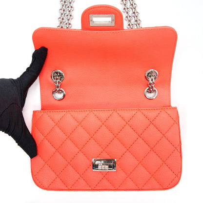 Chanel Mini 2.55 reissue flap bag Hot Orange SHW
