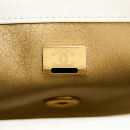 Chanel Pearl Crush Mini Rectangular Lambskin White GHW (Microchip)