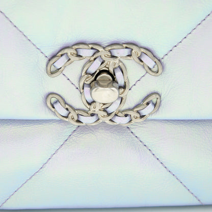 Chanel Small 19 Bag Goatskin Iridescent Purple Multicolour Hardware (Microchip)