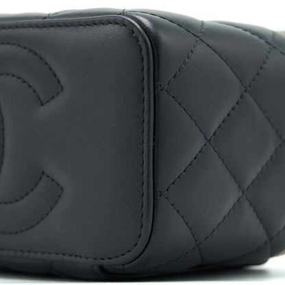 Chanel 22A Pearl Crush Long Vanity With Chain Lambskin Black GHW
