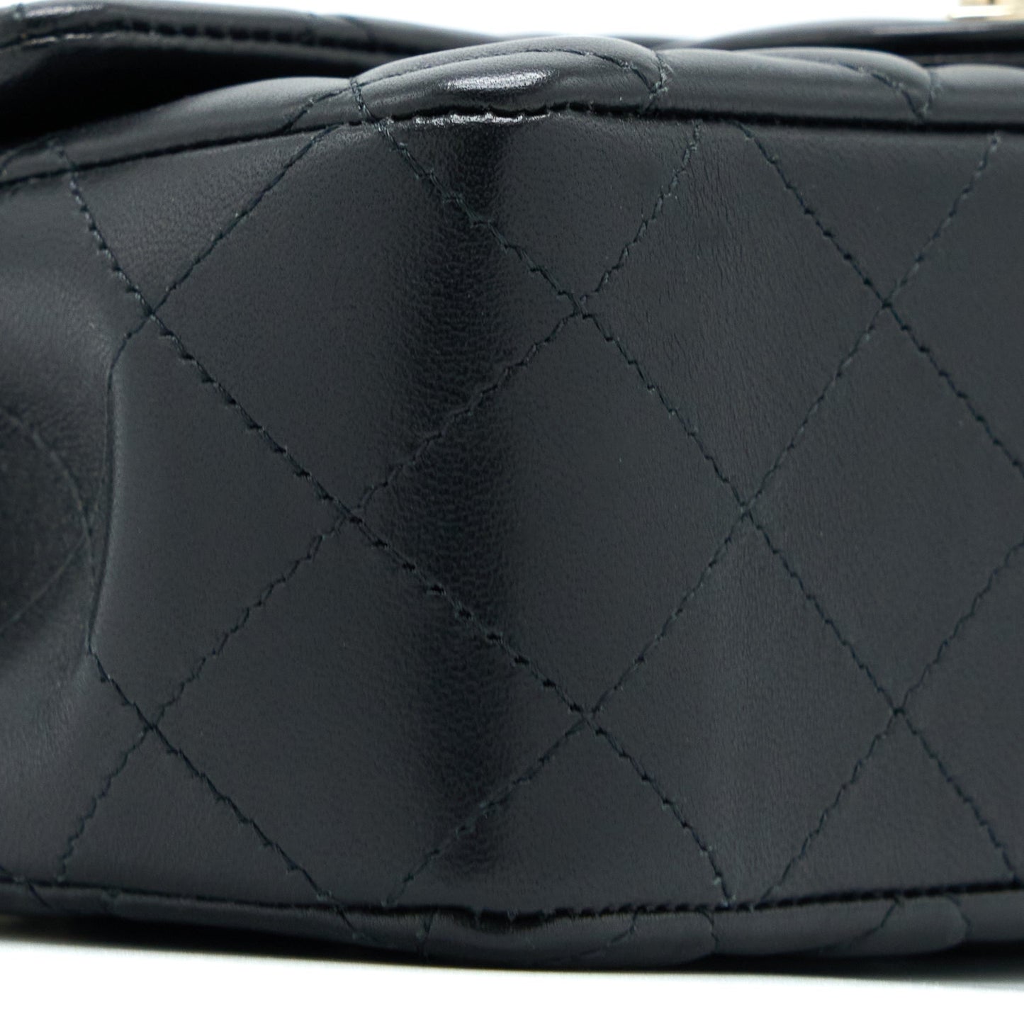 Chanel Mini Rectangular with coco bag charm Limited Edition Lambskin Black LGHW