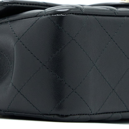 Chanel Mini Rectangular with coco bag charm Limited Edition Lambskin Black LGHW