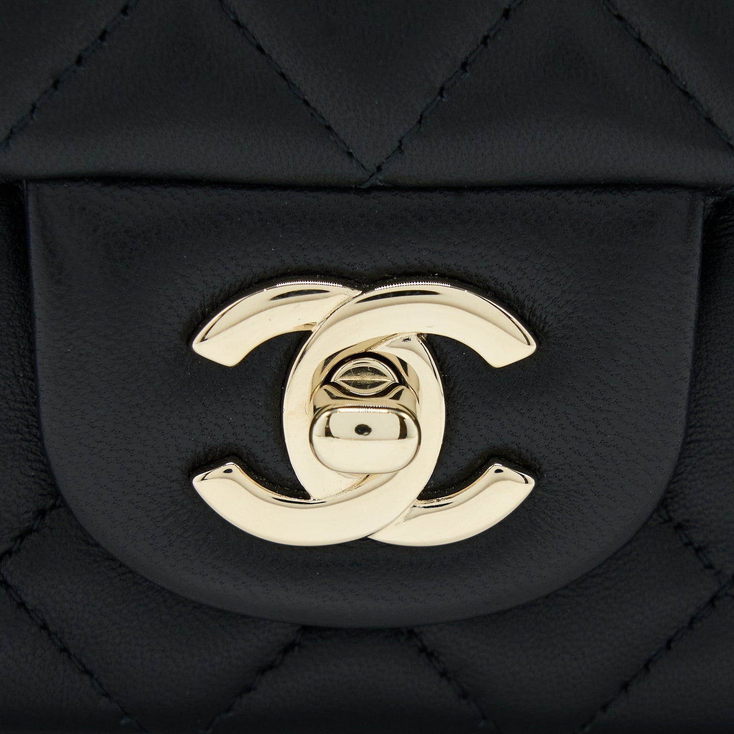 Chanel Mini Rectangular with coco bag charm Limited Edition Lambskin Black LGHW