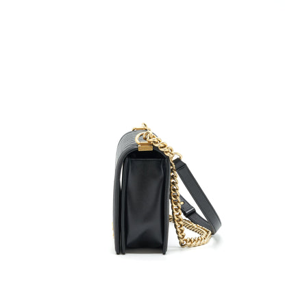 Chanel Boy Bag New Medium (28cm) Lambskin Black Ruthenium GHW