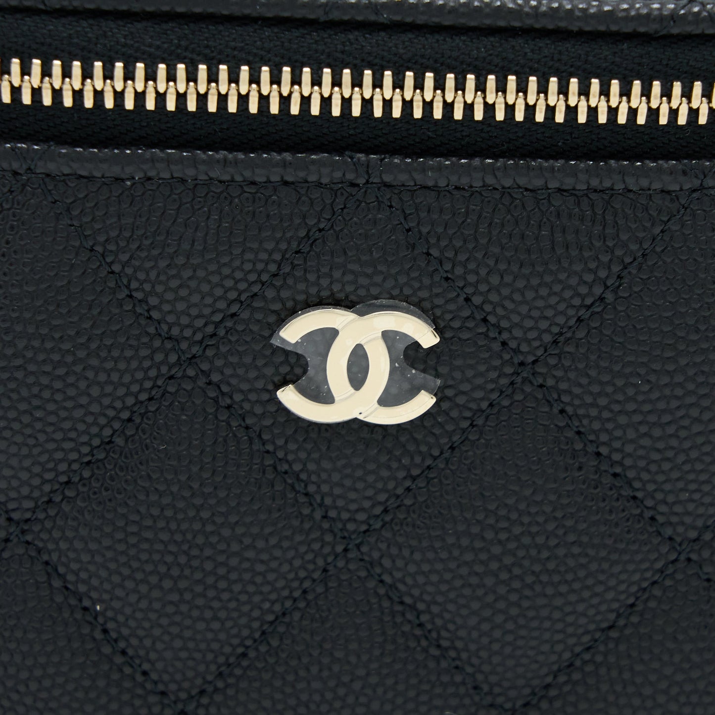 Chanel Mini Vanity with Chain Caviar Black LGHW