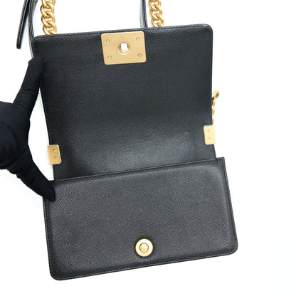Chanel Small Boy Bag Caviar Black GHW
