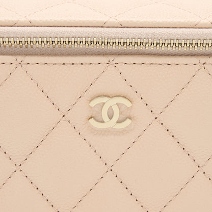Chanel Long Vanity With Chain Caviar Beige LGHW