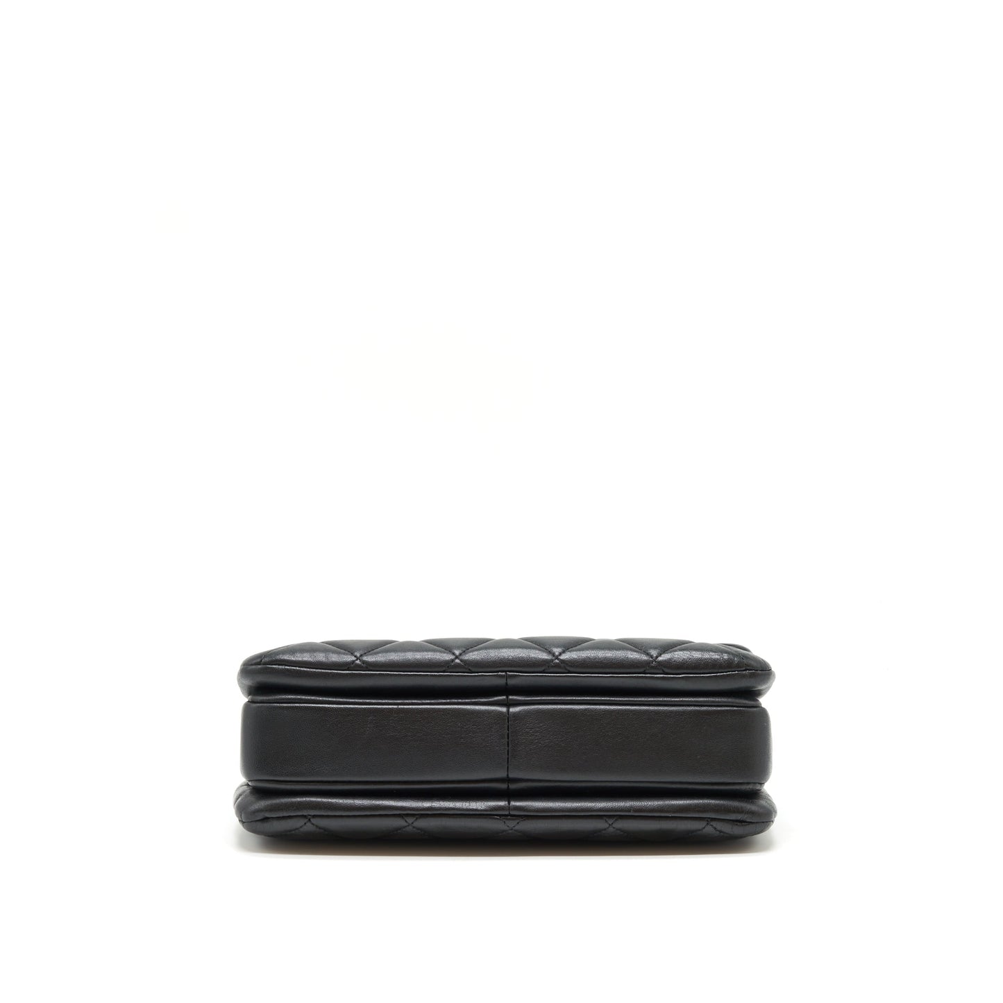 Chanel Small Trendy CC Flap Bag With Top Handle Lambskin Black LGHW