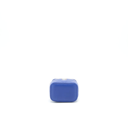 Chanel 21K mini Top handle Vanity with Chain Blue LGHW