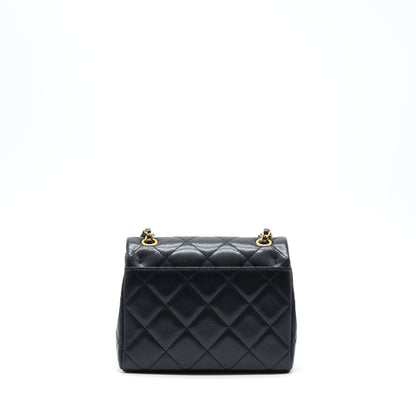 Chanel 22P New Square Flap Bag Caviar Black Brushed GHW