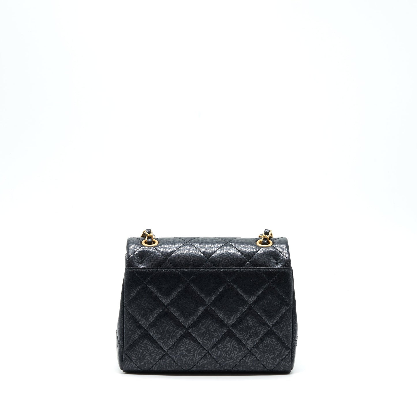 Chanel 22P New Square Flap Bag Caviar Black GHW