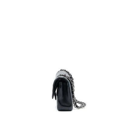 Chanel Medium Classic Double Flap Bag Chevron Caviar Black SHW