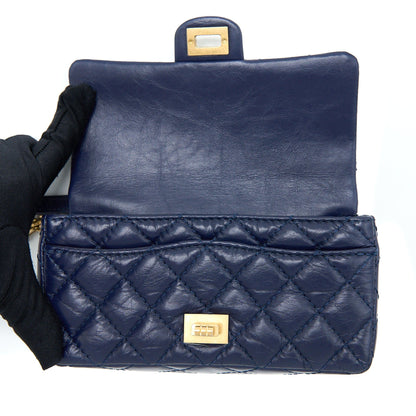 Chanel 2.55 Reissue Mini Waist Belt Bag Aged Calfskin Navy GHW