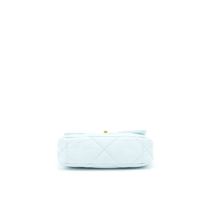 Chanel Small 19 Bag Lambskin Light Blue Multicolour Hardware (Microchip)
