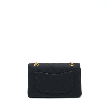 Chanel Vintage Small Classic Flap Bag Fabric Black Ruthenium GHW