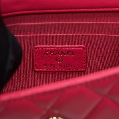 Chanel Mini Trendy CC Wallet On Chain Lambskin Pink LGHW