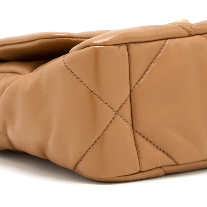 Chanel 22A Small 19 Bag Lambskin Caramel GHW (Microchip)