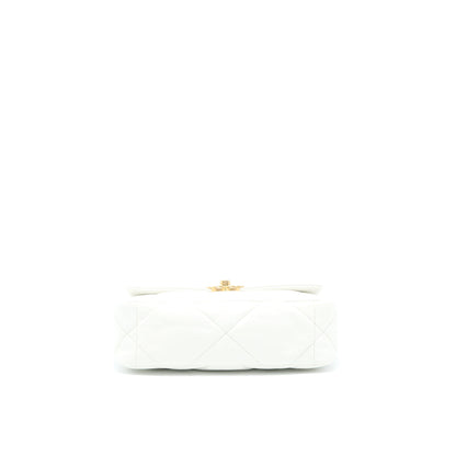 Chanel Small 19 Bag Goatskin White Multicolour Hardware