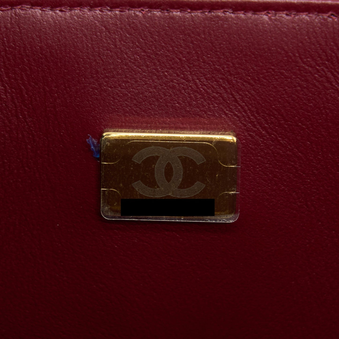 Chanel 22A Top Handle Mini Rectangular Flap Bag Lambskin Burgundy LGHW