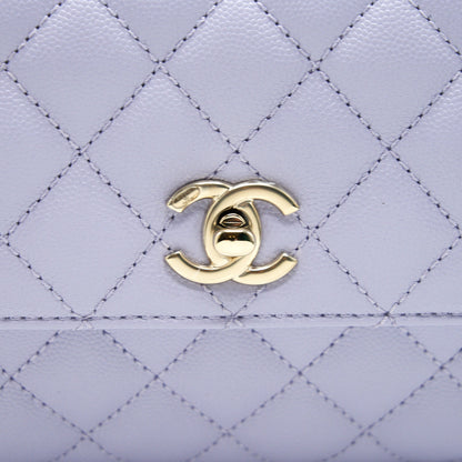 Chanel 21K lilac / Light Purple Coco Handle Small (old mini 24mm) LGHW