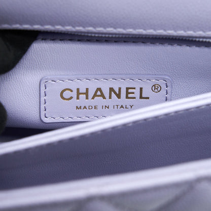 Chanel 21K lilac / Light Purple Coco Handle Small (old mini 24mm) LGHW