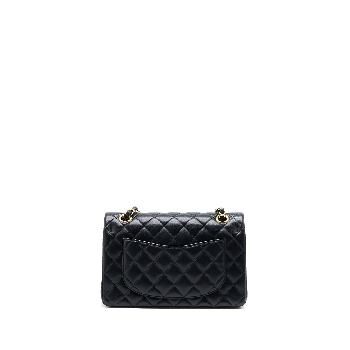 Chanel Small Classic Double Flap Bag Lambskin Black GHW (Microchip)