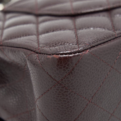 Chanel Medium Classic double Flap bag Caviar Burgundy SHW