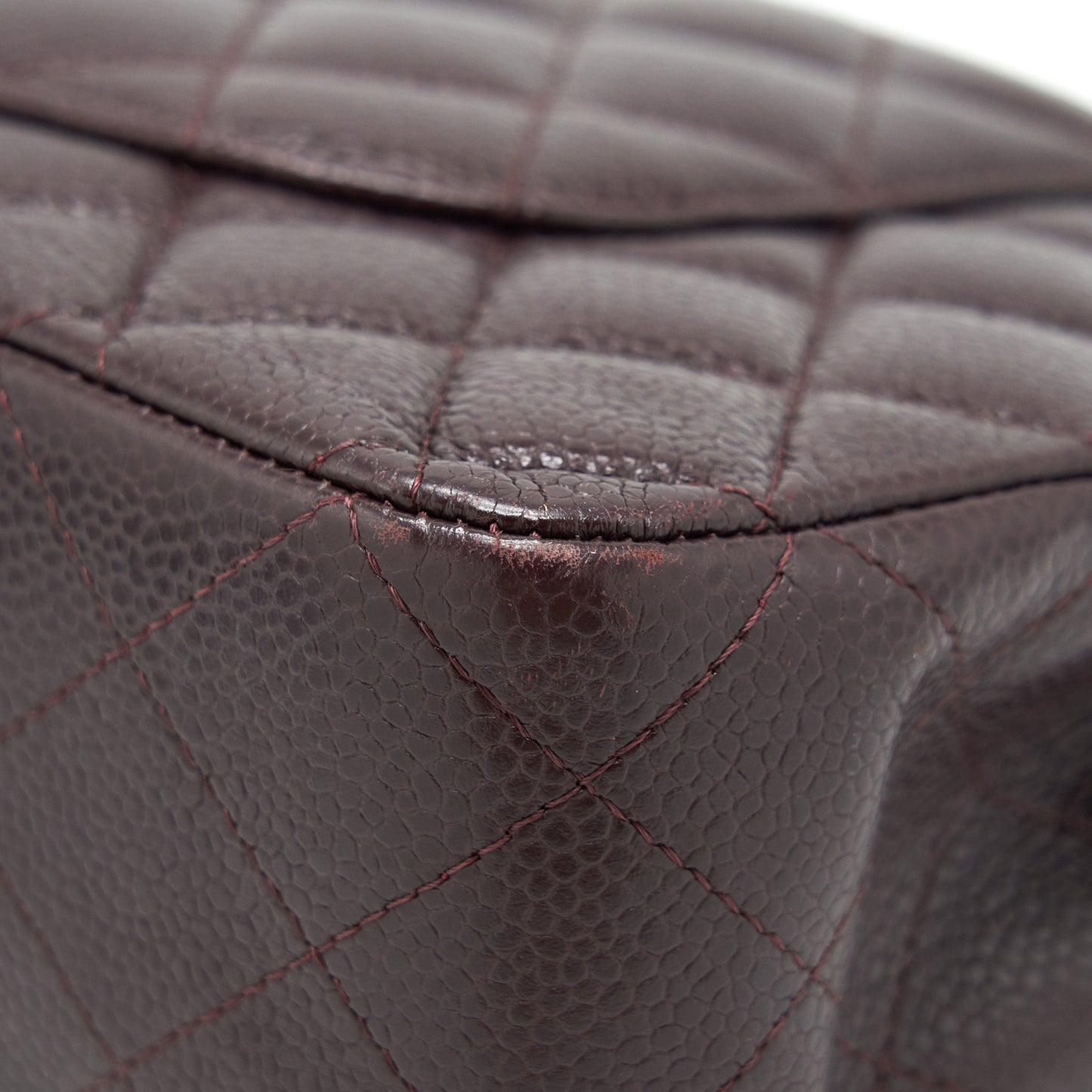 Chanel Medium Classic double Flap bag Caviar Burgundy SHW